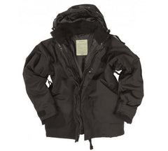 Mil-Tec three-layer waterproof winter jacket, black