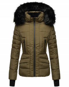 Navahoo Adele giacca invernale con cappuccio da donna, Millitary green