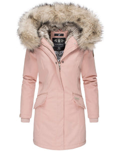 Navahoo Cristal giacca invernale da donna con cappuccio e pelliccia, rosa