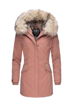 Navahoo Cristal giacca invernale da donna con cappuccio e pelliccia, Terracotta