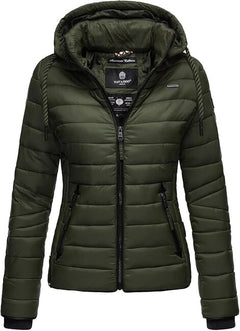 Navahoo Lulana women's transitional jacket with hood, olive