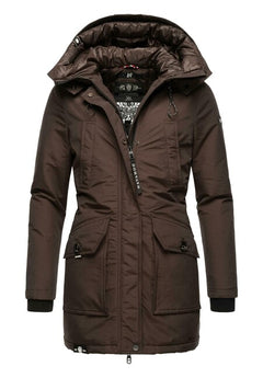 Navahoo Blizzardstorm giacca invernale con cappuccio da donna, dark choco