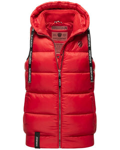 Navahoo KASSIDY gilet con cappuccio da donna, rosso