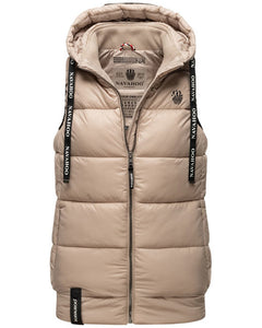 Navahoo KASSIDY gilet con cappuccio da donna, Taupe light