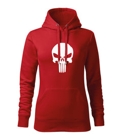 DRAGOWA felpa con cappuccio da donna Punisher 320 g/m², rosso
