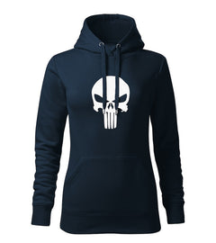 DRAGOWA felpa con cappuccio da donna Punisher 320 g/m², blu scuro
