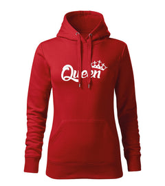 DRAGOWA felpa con cappuccio da donna queen 320 g/m², rosso