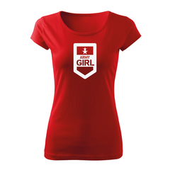 DRAGOWA t-shirt a maniche corte da donna army girl 150 g/m², rosso