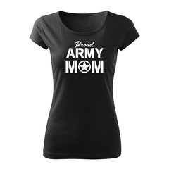 DRAGOWA t-shirt a maniche corte da donna army mom 150 g/m², nero