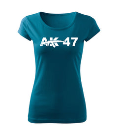 DRAGOWA t-shirt da donna AK-47 150 g/m², blu petrolio