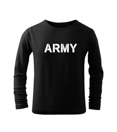 DRAGOWA t-shirt a maniche lunghe per bambini army, nero