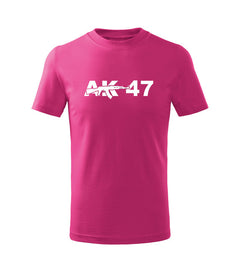 DRAGOWA kids' short-sleeve t-shirt AK-47, pink