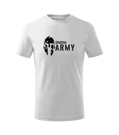 DRAGOWA otroška majica s kratkimi rokavi Spartan army, bela