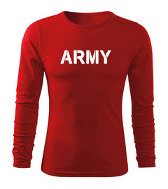 DRAGOWA Fit-T t-shirt a maniche lunghe army 160 g/m², rosso
