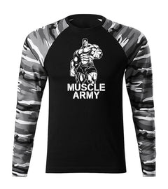 DRAGOWA Fit-T μακρυμάνικο μπλουζάκι muscle army man 160 g/m², metro