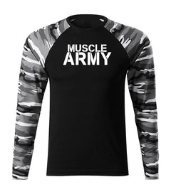 DRAGOWA Fit-T t-shirt a maniche lunghe muscle army 160 g/m², metro