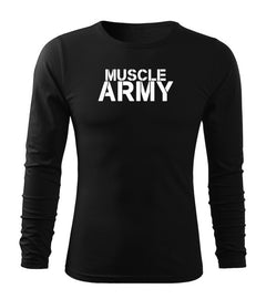 DRAGOWA Fit-T t-shirt a maniche lunghe muscle army 160 g/m², nero