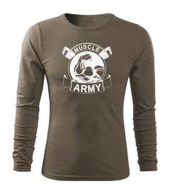 DRAGOWA Fit-T t-shirt a maniche lunghe muscle army original 160 g/m², verde oliva