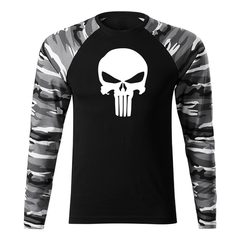 DRAGOWA Fit-T t-shirt a maniche lunghe Punisher 160 g/m², metro