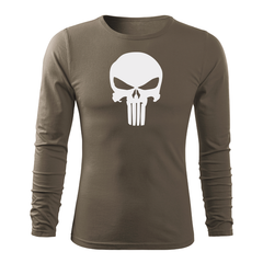 DRAGOWA Fit-T t-shirt a maniche lunghe Punisher 160 g/m², verde oliva