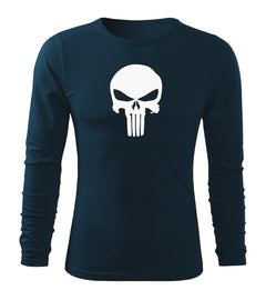 DRAGOWA Fit-T t-shirt a maniche lunghe Punisher 160 g/m², blu scuro