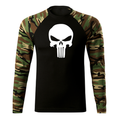 DRAGOWA Fit-T t-shirt a maniche lunghe Punisher 160 g/m², woodland