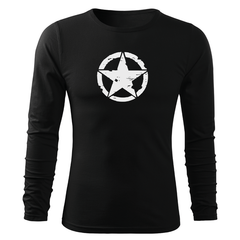 DRAGOWA Fit-T t-shirt a maniche lunghe star 160 g/m², nero