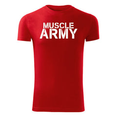 DRAGOWA t-shirt fitness muscle army 180 g/m², rosso