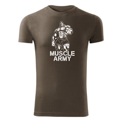 DRAGOWA t-shirt fitness muscle army man 180 g/m², verde oliva