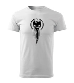 DRAGOWA t-shirt a maniche corte skull 160 g/m², bianco