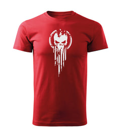 DRAGOWA t-shirt a maniche corte skull 160 g/m², rosso