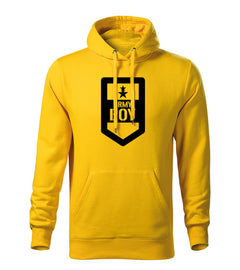DRAGOWA moški pulover s kapuco army boy 320 g/m², rumena