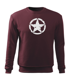 DRAGOWA felpa da uomo star 300 g/m², bordeaux