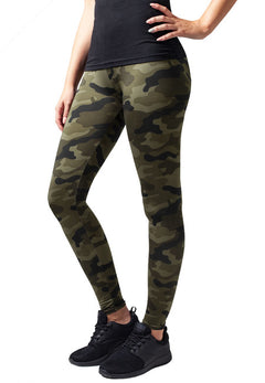 Urban Classics leggings da donna, Wood camo