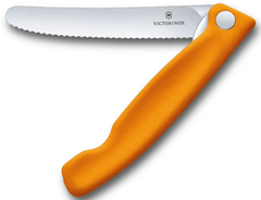 Victorinox Swiss Classic skladací nôž na ovocie a zeleninu zúbkovaná čepeľ, oranžová