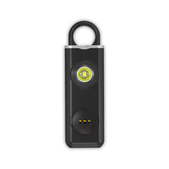 W&G SHIELD SOS Personal Alarm with LED Light and Pull Ring, Black