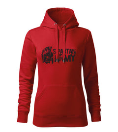 DRAGOWA felpa con cappuccio da donna Aristón 320 g/m², rosso