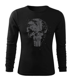 DRAGOWA Fit-T Frank The Punisher μακρυμάνικο μπλουζάκι 160 g/m², μαύρο