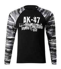 DRAGOWA Fit-T t-shirt a maniche lunghe Seneca AK-47 160 g/m², metro