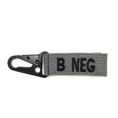 WARAGOD moschettone gruppo sanguigno B-negativo, grigio