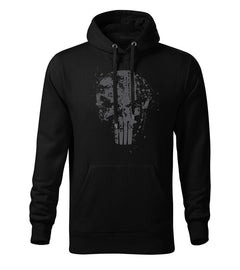 DRAGOWA ανδρικό φούτερ με κουκούλα Frank The Punisher 320 g/m², μαύρο