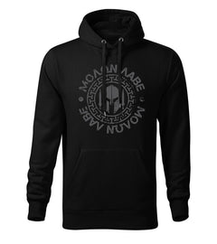 DRAGOWA felpa con cappuccio da uomo Molon Labe 320 g/m², nero