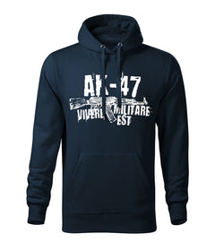 DRAGOWA felpa con cappuccio da uomo Seneca AK-47 320 g/m², blu scuro