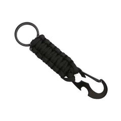 WARAGOD Sanya portachiavi multifunzionale di sopravvivenza in paracord 4 in 1, nero
