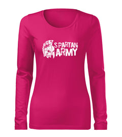 DRAGOWA Slim t-shirt a maniche lunghe da donna Aristón 160 g/m², rosa