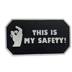 WARAGOD Questa é la mia sicurezza toppa in pvc, nera