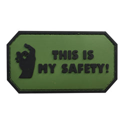 WARAGOD Questa é la mia sicurezza toppe in pvc, verde