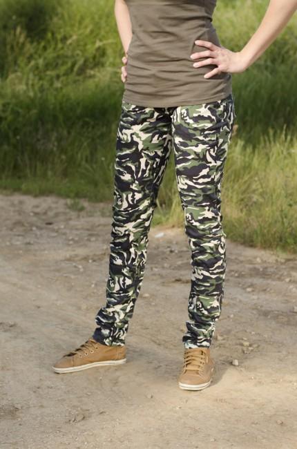 O&T Ping pantaloni da donna, naturale, mimetico
