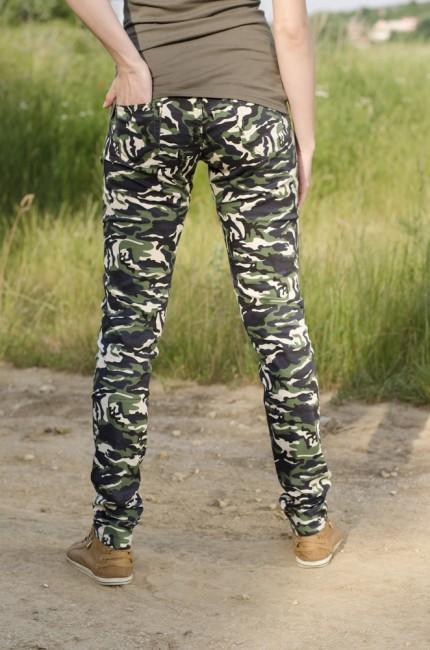 O&T Ping pantaloni da donna, naturale, mimetico