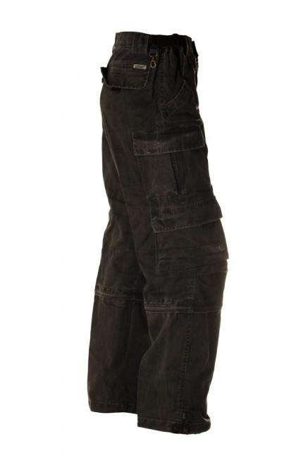 O&T Wales pantaloni cargo da uomo, neri
